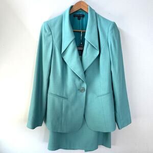 Lafayette 148 New York Teal Skirt Set